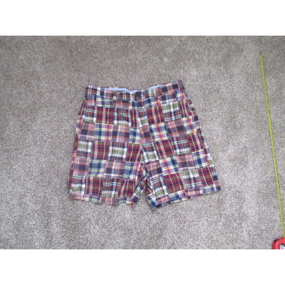Brooks Brothers Madras Patchwork Shorts M 36 Multicolor Plaid Cotton Preppy